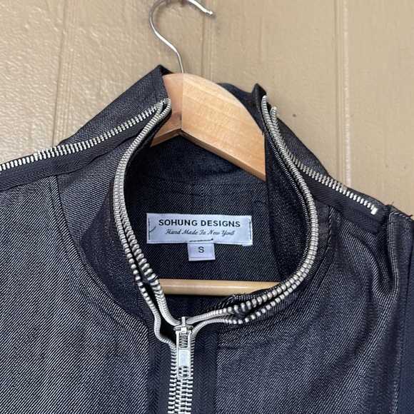 Sohung Designs denim zippered hooded jacket - Picture 5 of 12